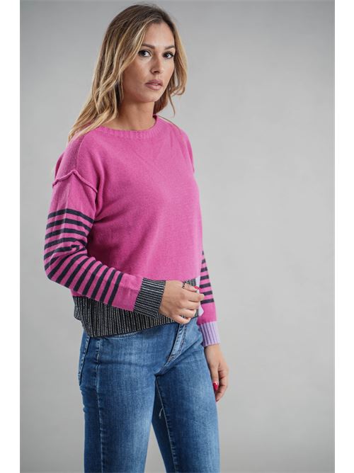 Maglia in misto lana brand unique | 24015FUXIA